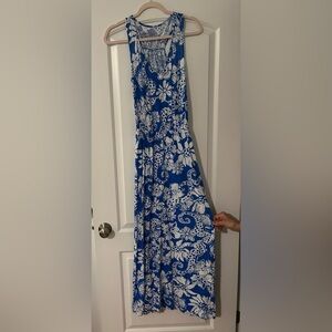 Lilly Pulitzer Blue and White Floral Dress